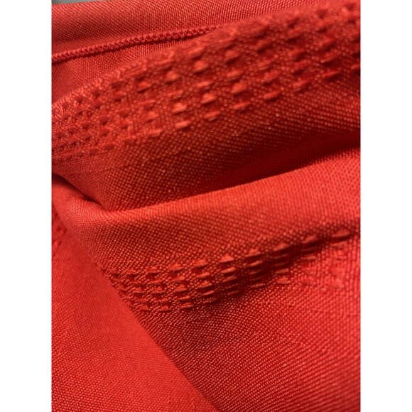 Vintage Red Textured Dacron Perm Press Tablecloth Oblong 60” x 120” Christmas - Picture 15 of 16